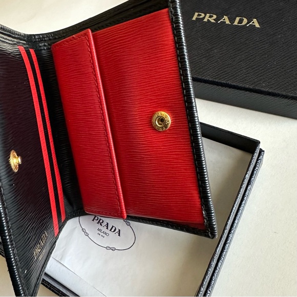 Prada Color Block Compact Wallet in Box - Picture 9 of 12